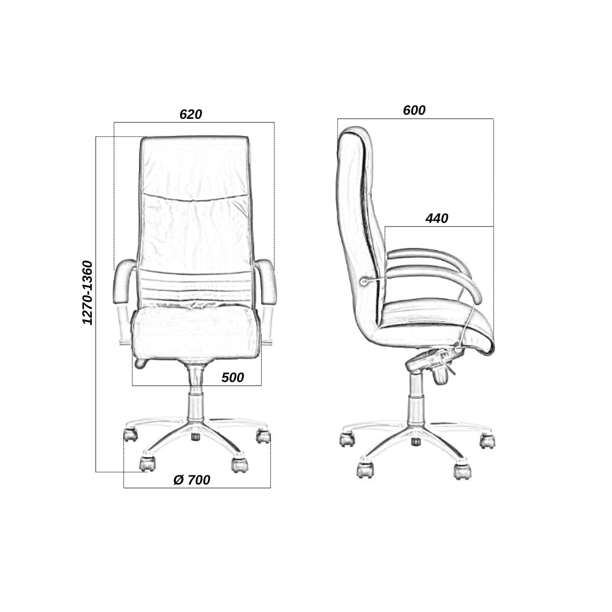 Директорски офис стол Nowy Styl Ostin Steel